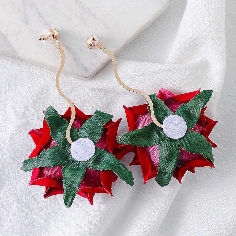 Legering Rose Dangle Hoops