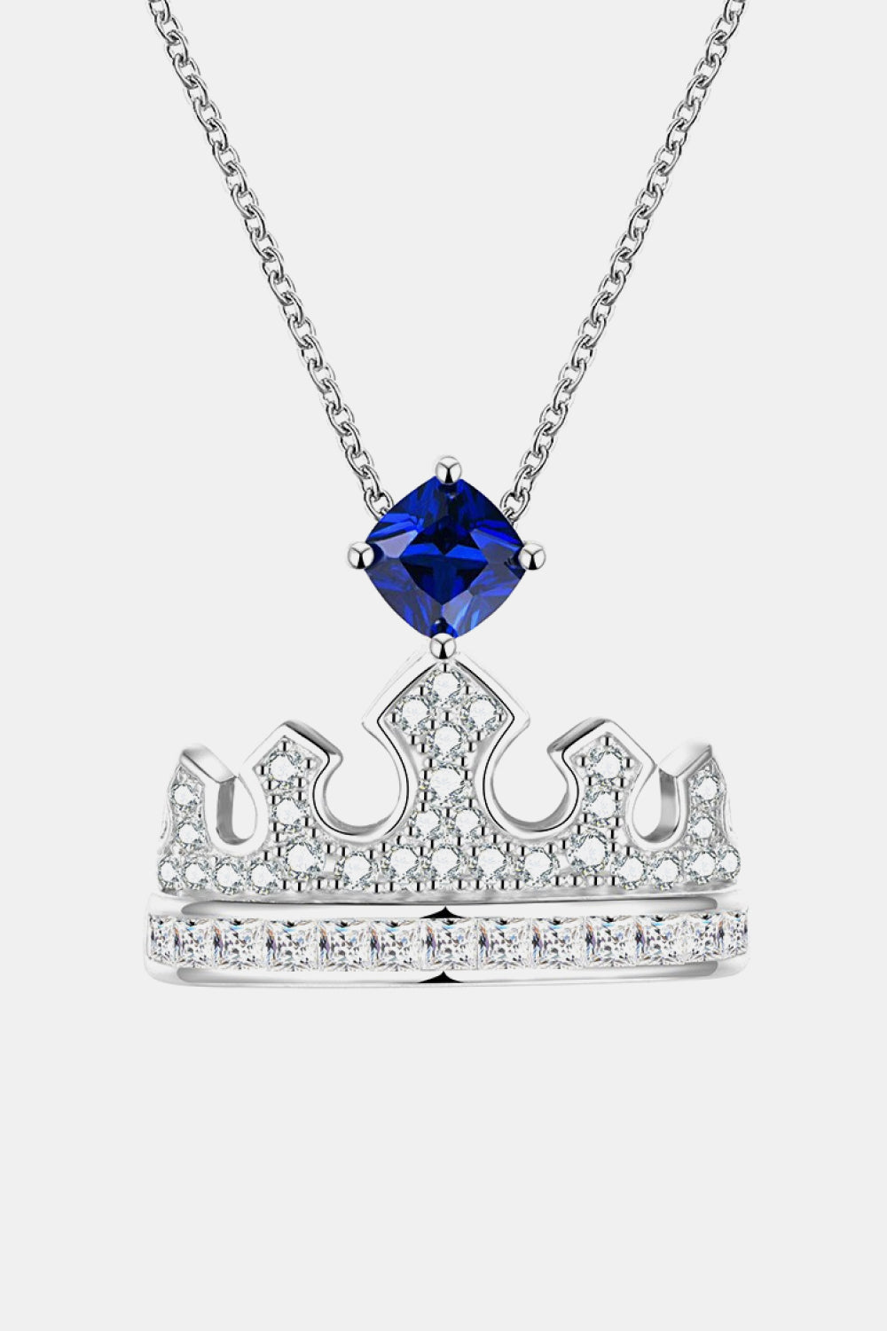 Pendente Corona di Zaffiro Zircone
