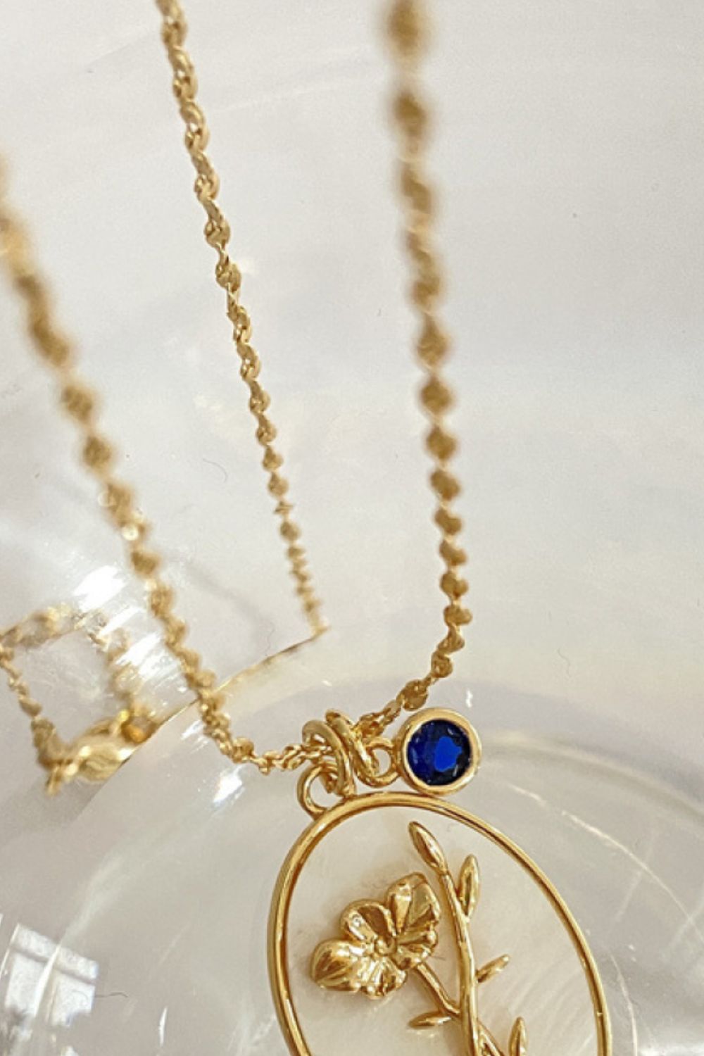 Kupfer Muschel Blumen Halskette