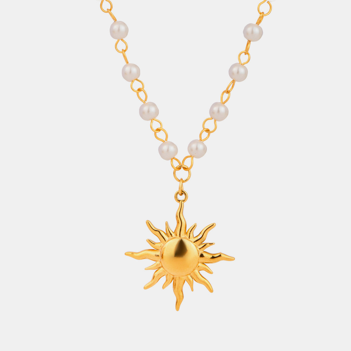 Ciondolo Sole Perla d'Oro