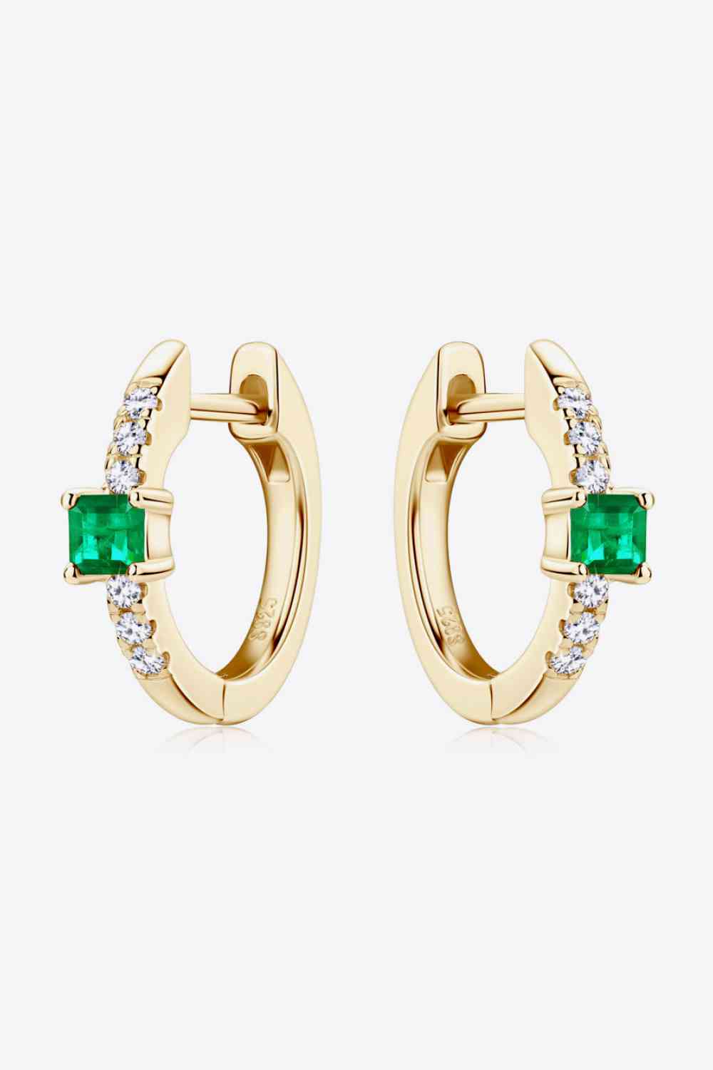 Lab Emerald Stud Earrings