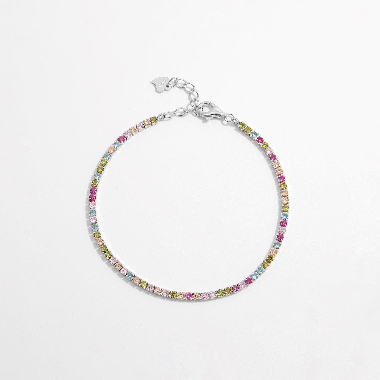 Zircon-Studded Silver Cuff