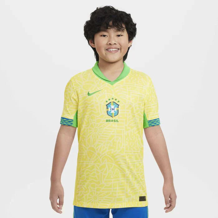 2024/25 Brasilien Børn Fodbold Sæt - Hjemmebane