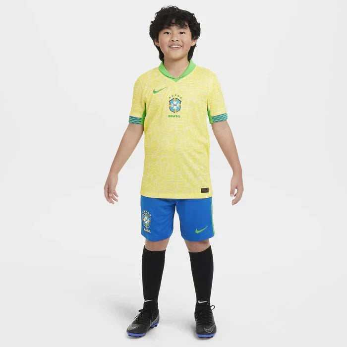 2024/25 Brasilien Børn Fodbold Sæt - Hjemmebane