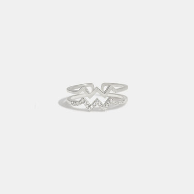 Anello Aperto Wave Zircon