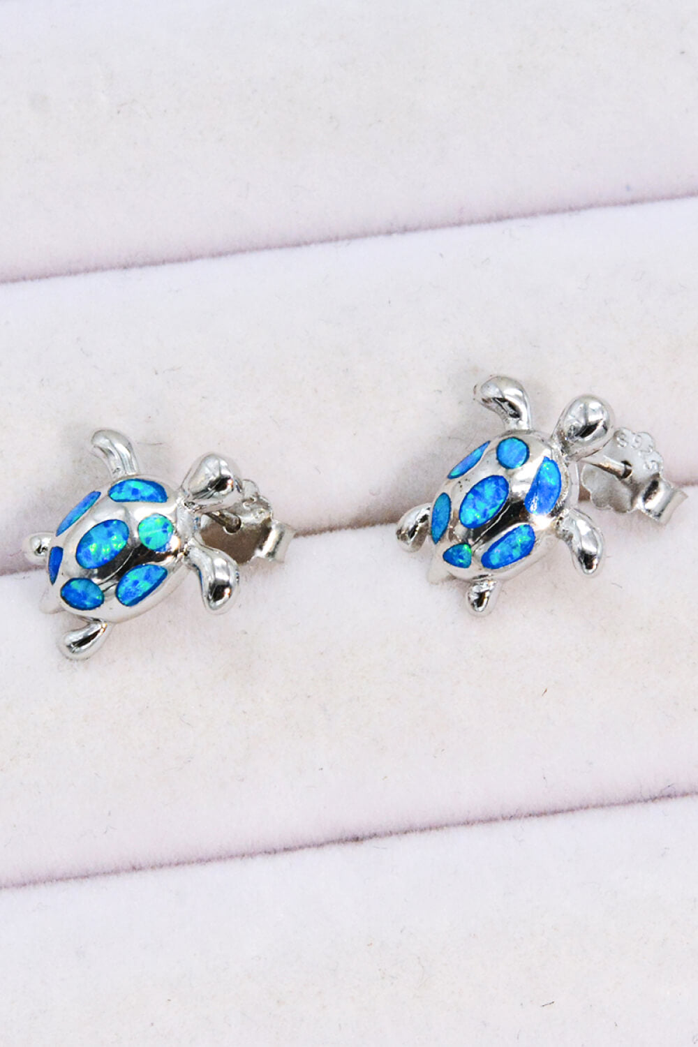 Platin Opal Skildpadde Studs
