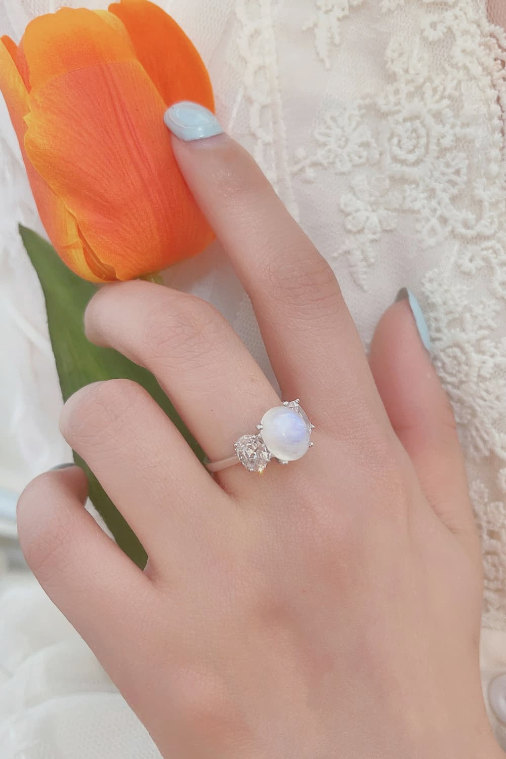 Månestens Tre-Stens Ring
