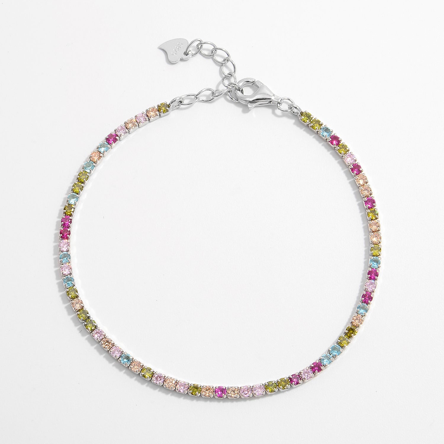 Zircon-Studded Silver Cuff