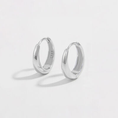 Zircon Silver Huggie Earrings