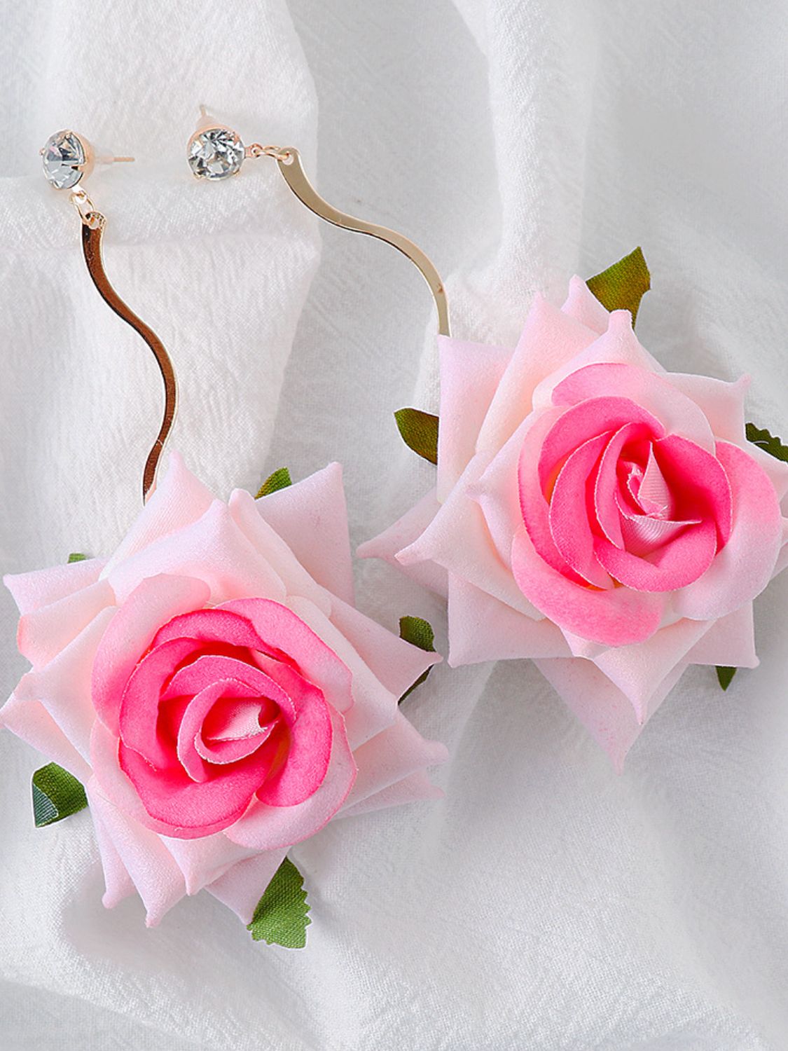 Legering Rose Dangle Hoops