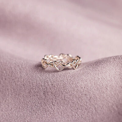 Intertwined Hearts Open Ring