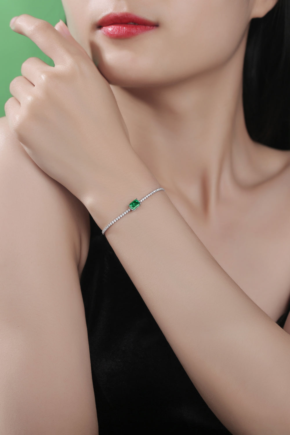 1 Karat Labor-Smaragd-Armband