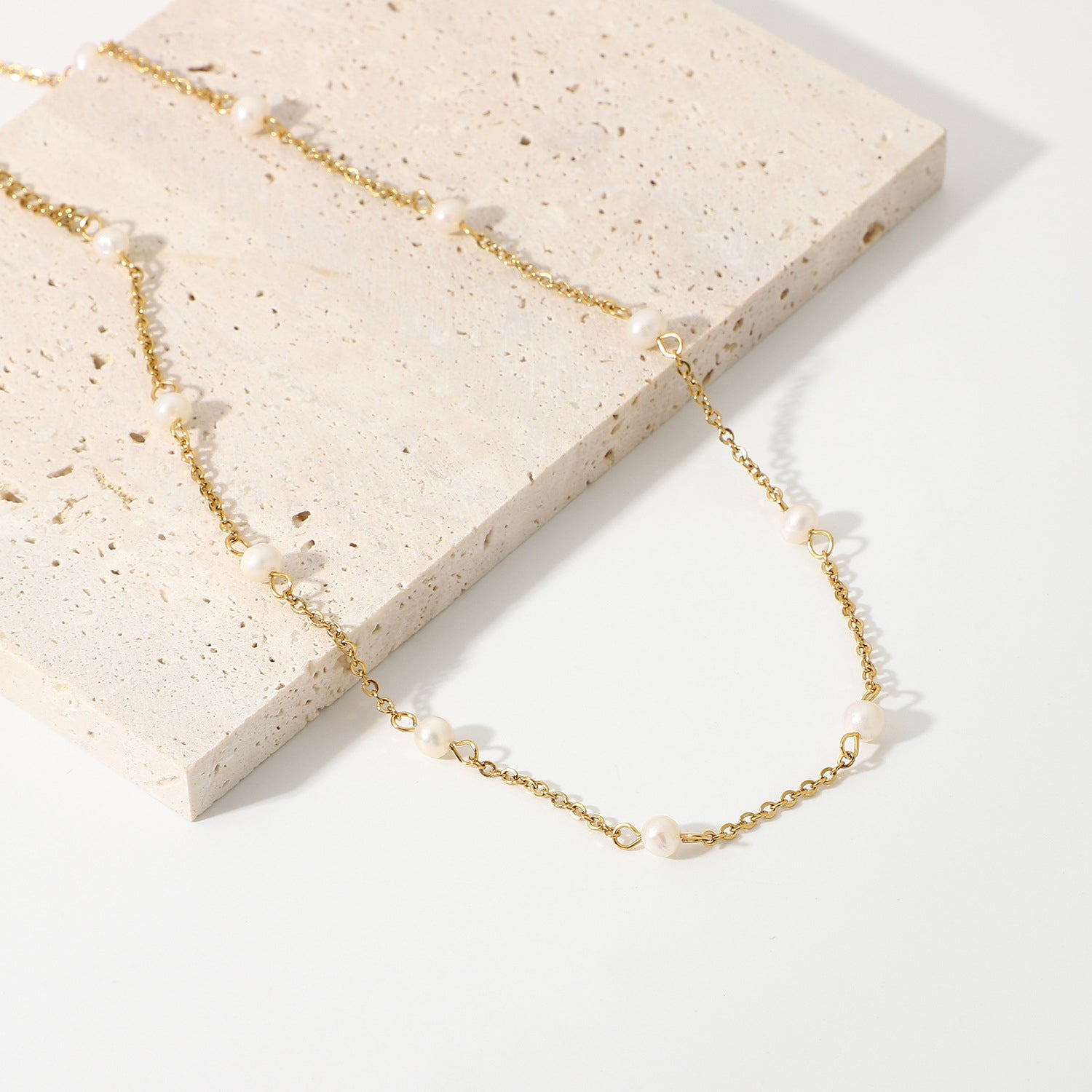 Gold-Plated Pearl Strand