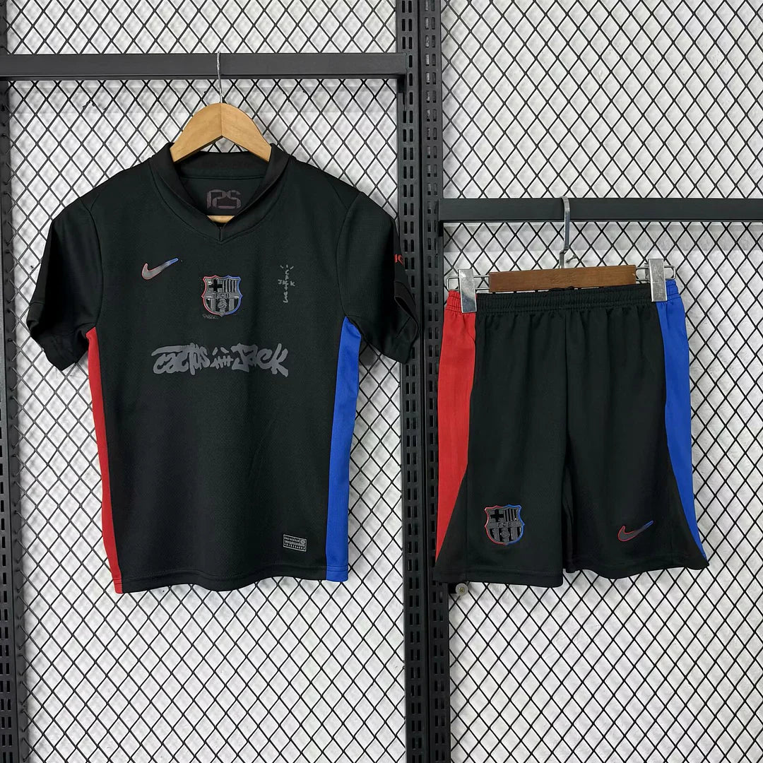FC Barcelona × Travis Scott Hjem Børne Fodbold Sæt