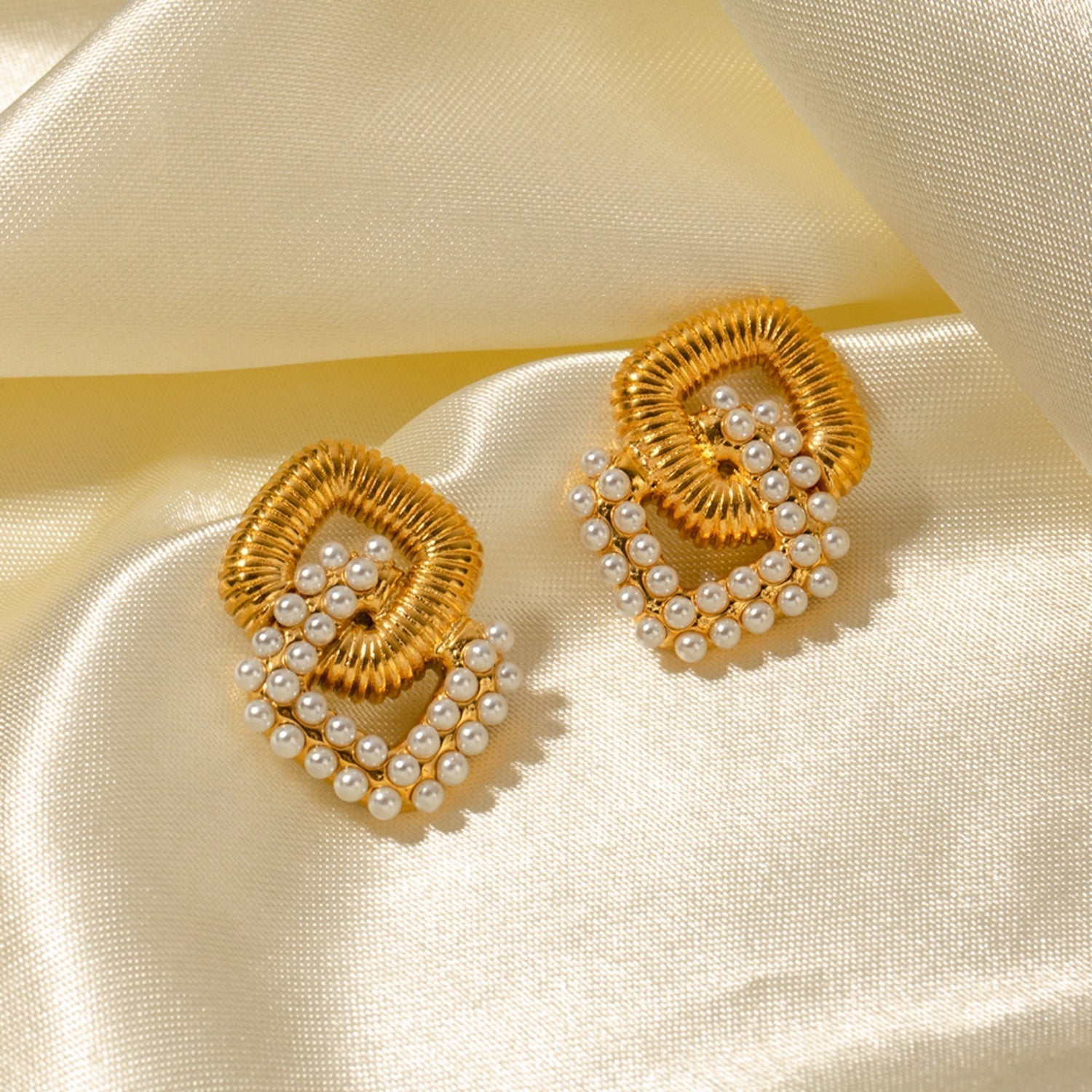 Gold-Plated Square Steel Studs