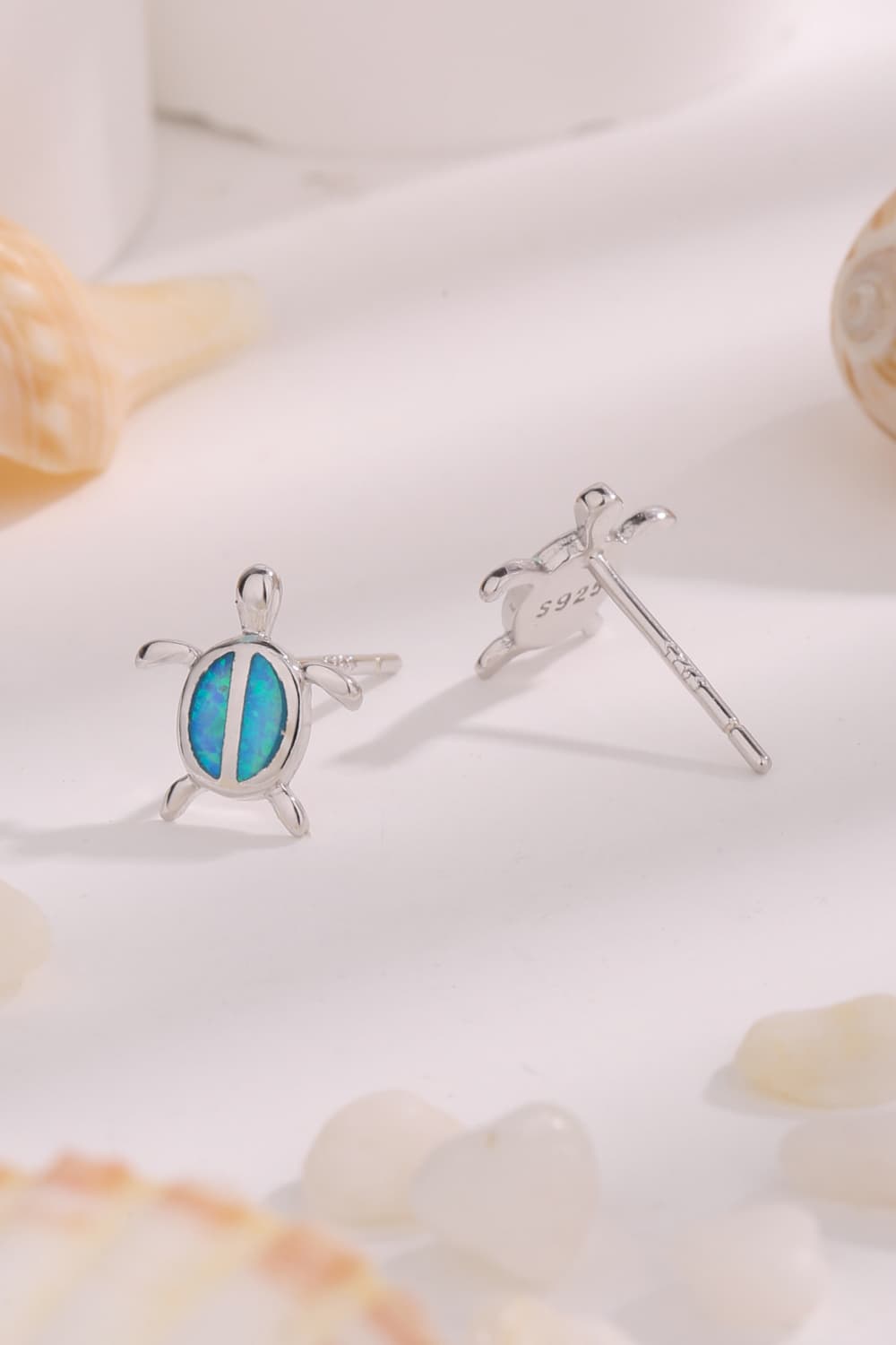 Opal Skildpadde Sølv Studs