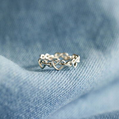 Intertwined Hearts Open Ring