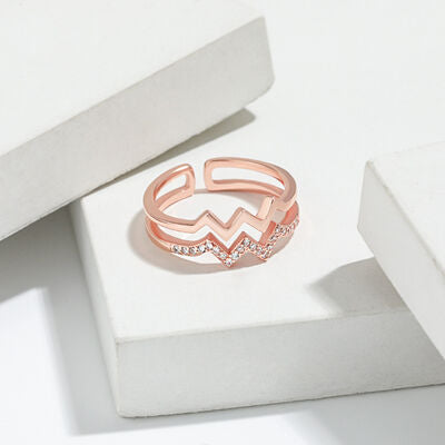 Anello Aperto Wave Zircon