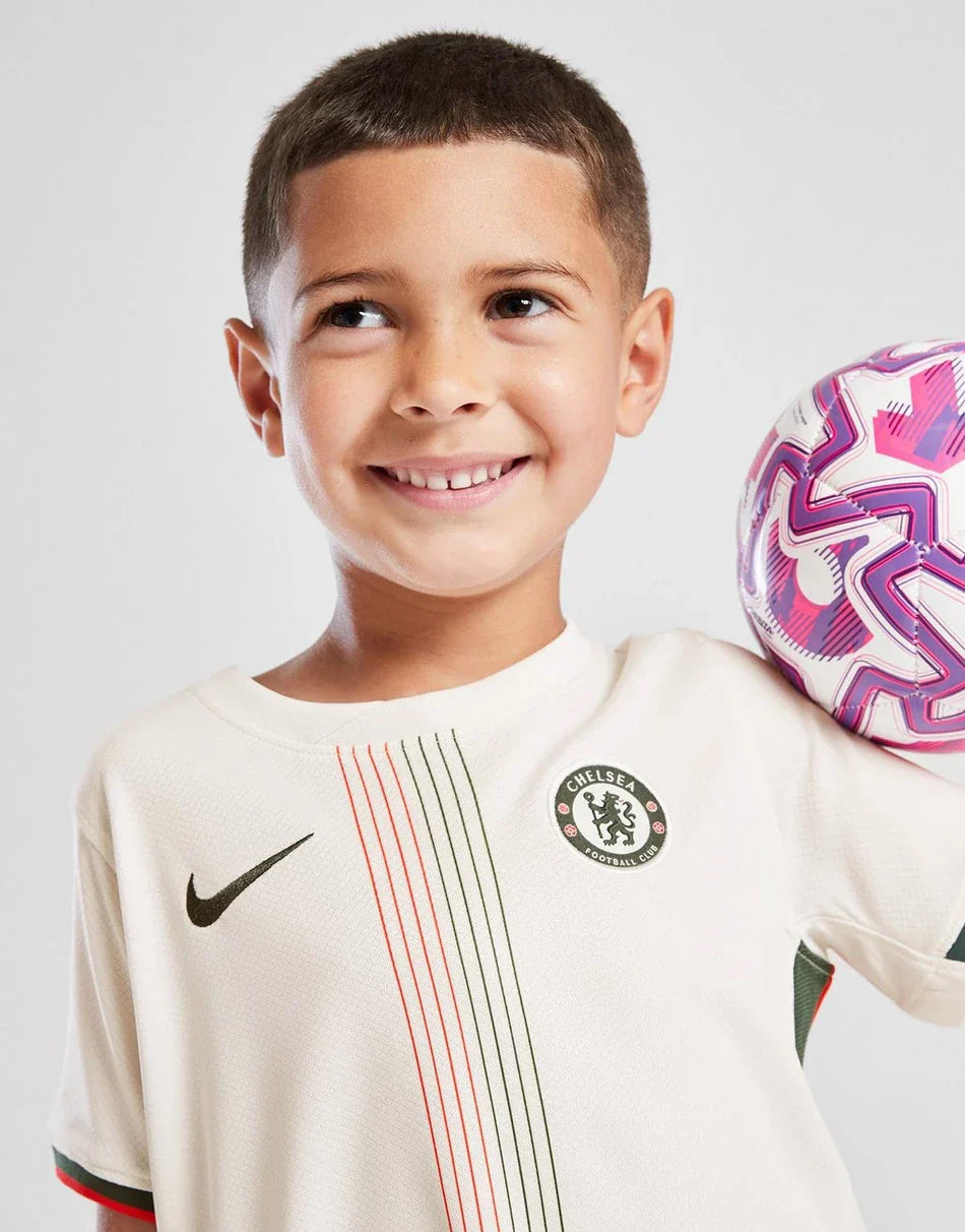 2025/2026 Chelsea Børne Fodbold Sæt - Udebanetrøje