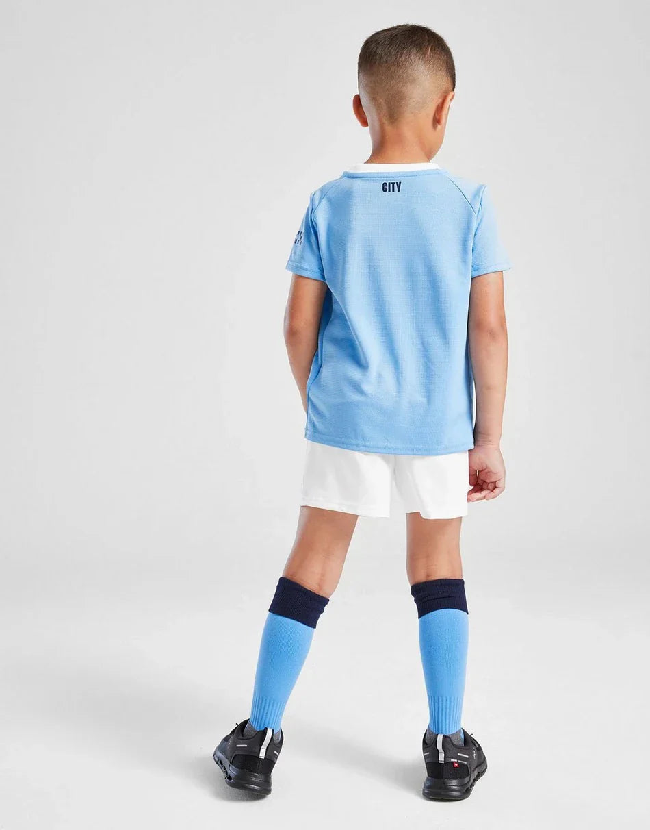 2025/2026 Manchester City Børne Fodbold Sæt - Hjemmebane
